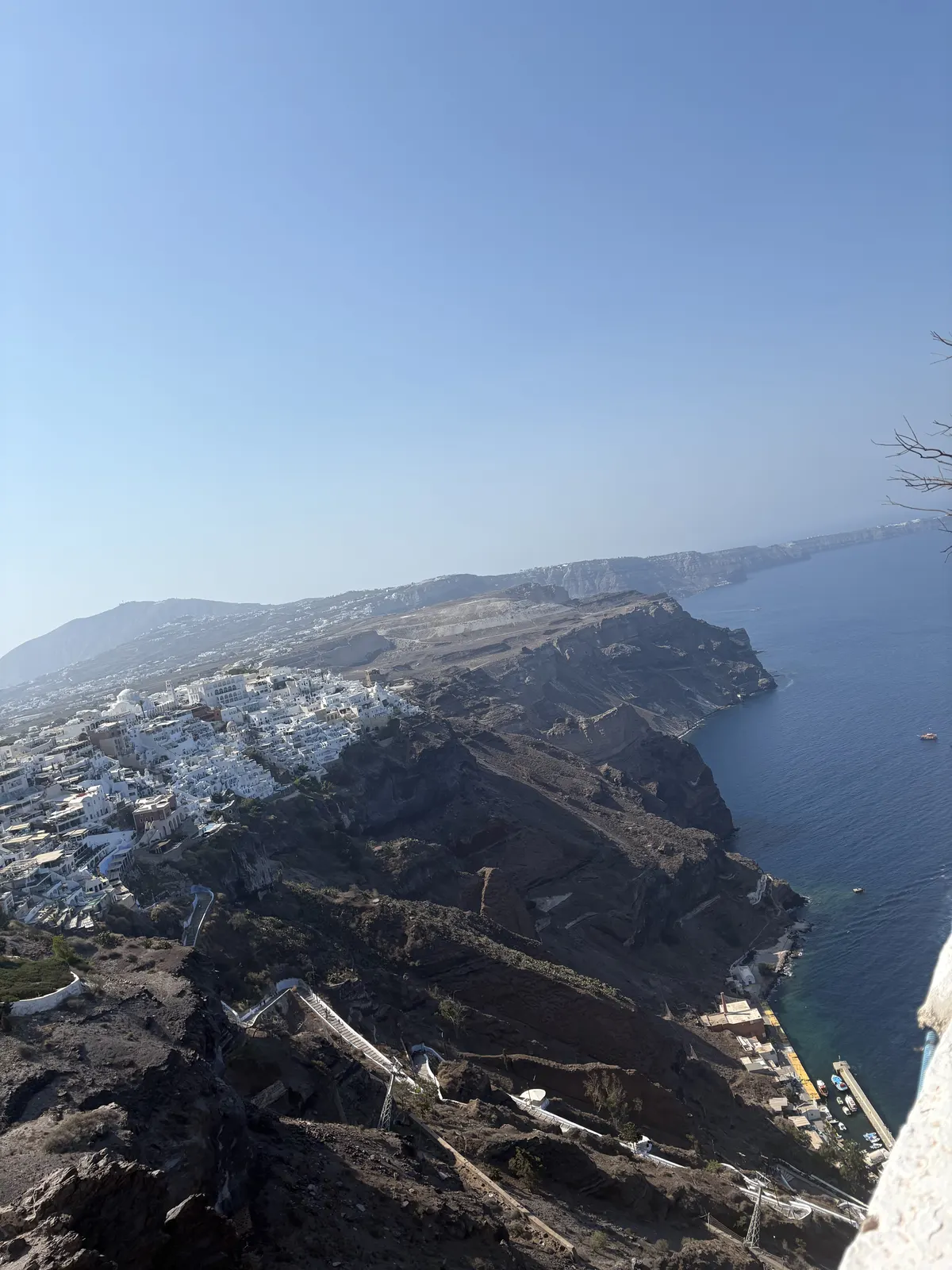 The volcanic caldera ridge above Fira, Santorini