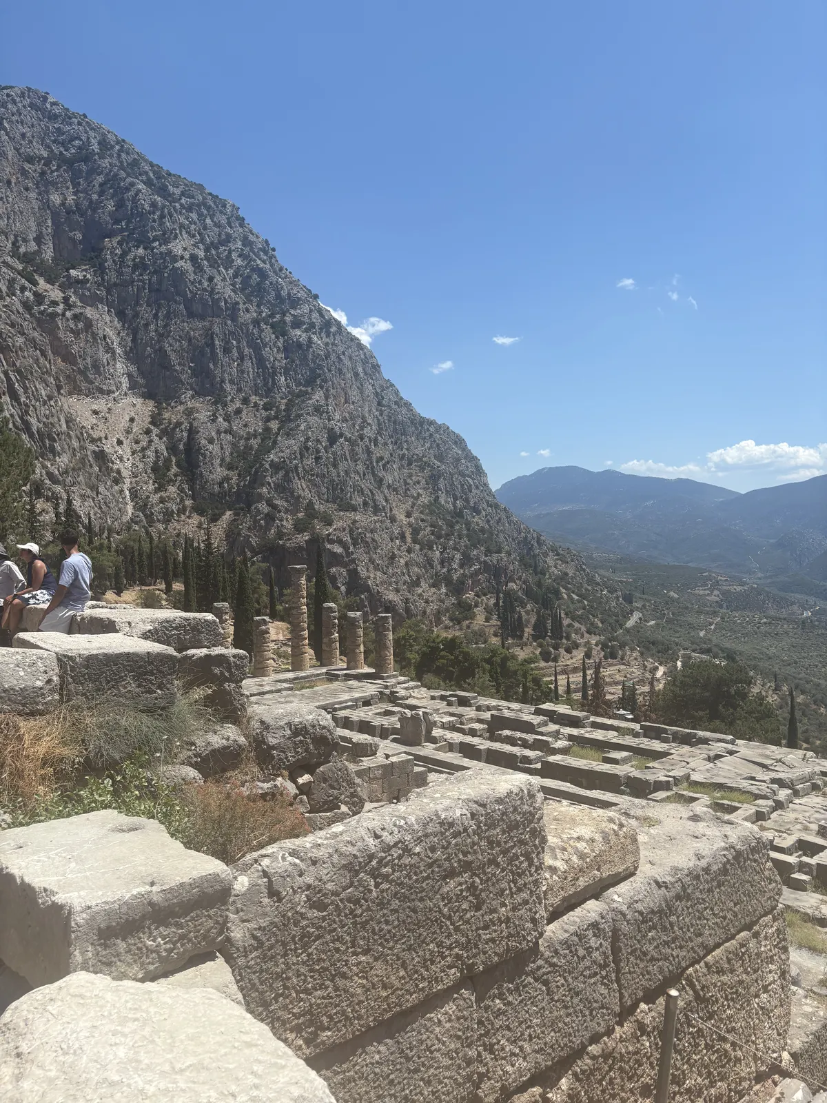 The Temple of Apollo seen from the terraces above