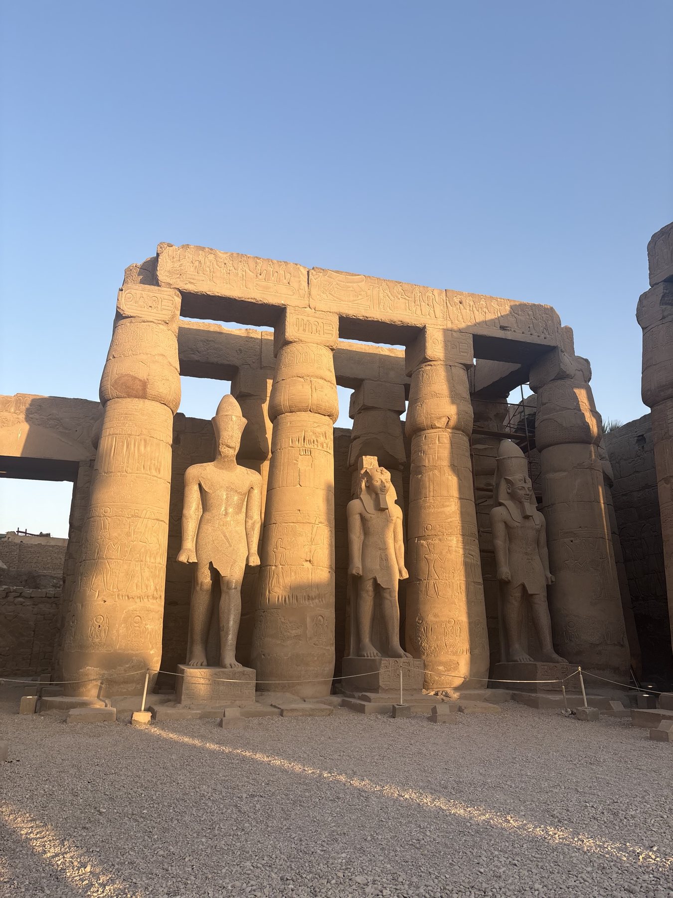 The colonnaded court of Luxor Temple