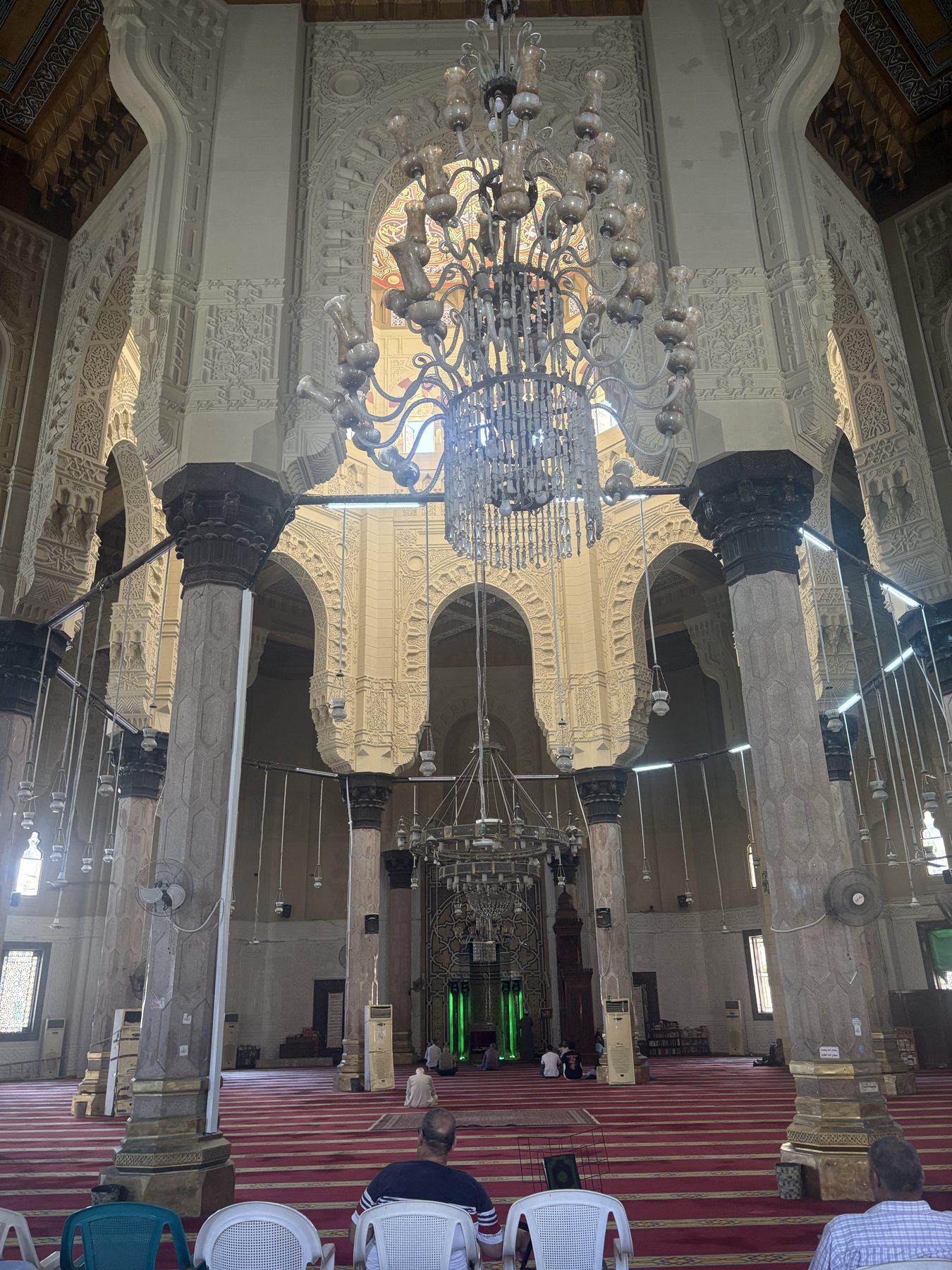 The interior of a mosque in Alexandria