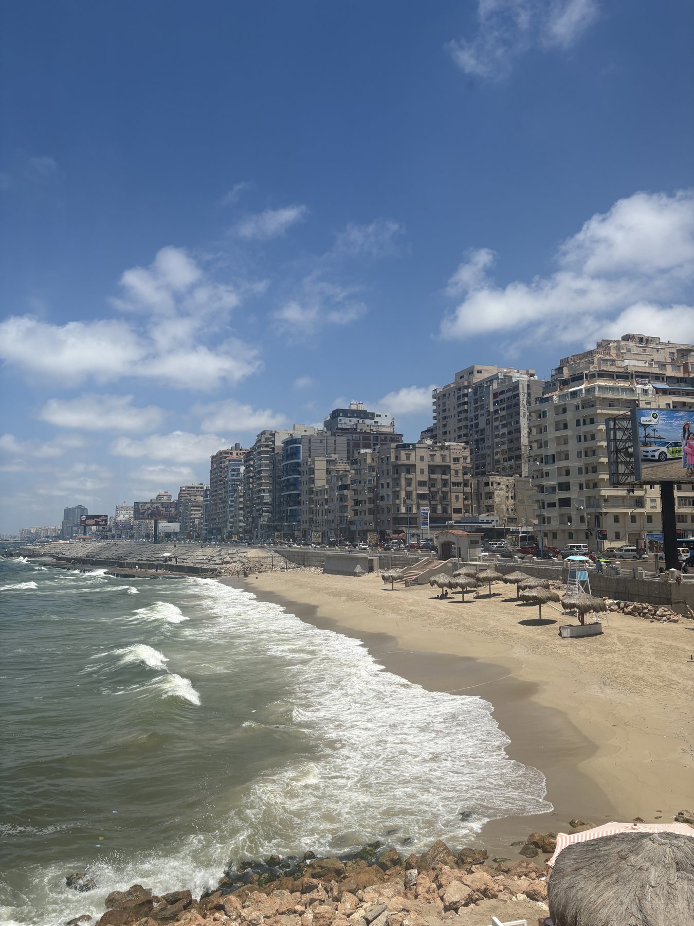 A beach along the Alexandria corniche
