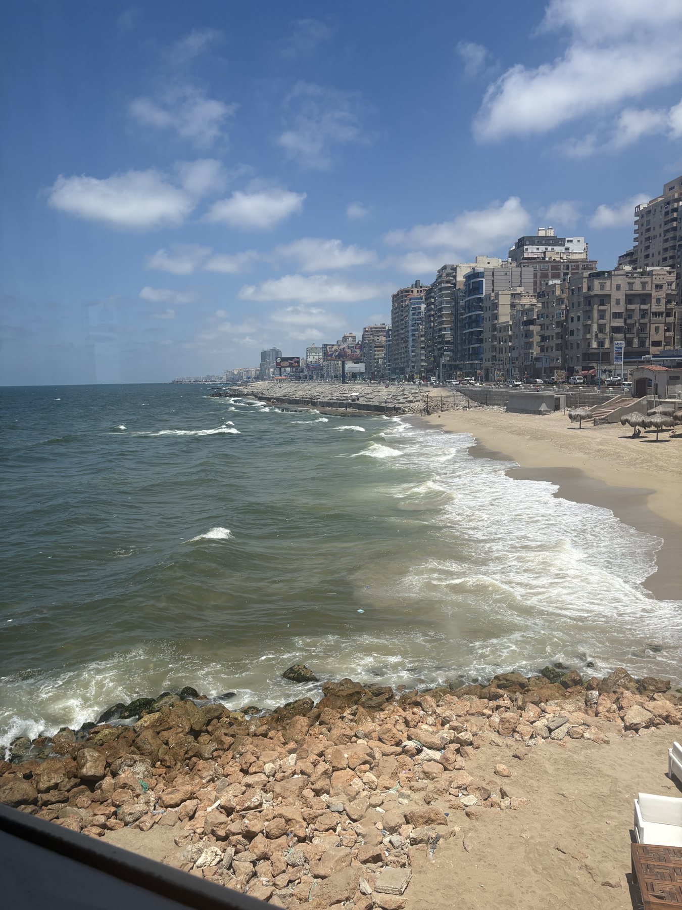 The Mediterranean coastline at Alexandria