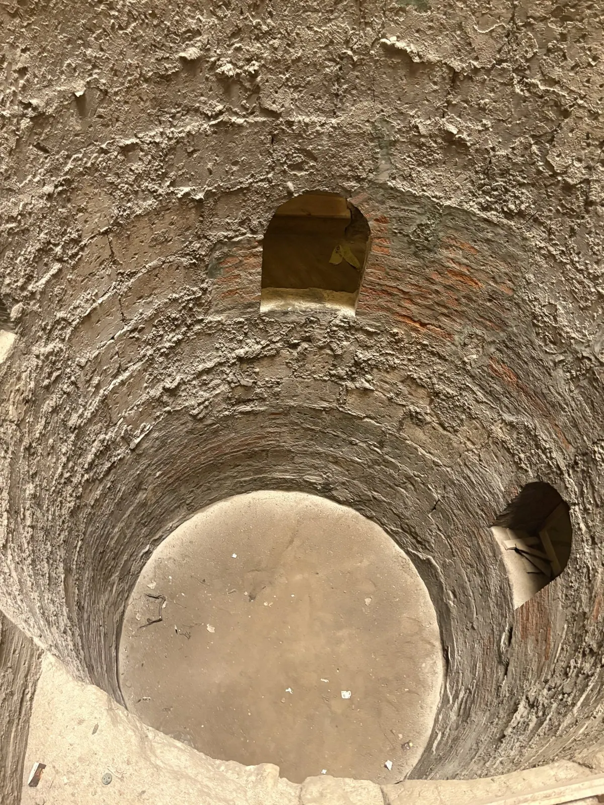 The spiral shaft descending into the catacombs of Alexandria