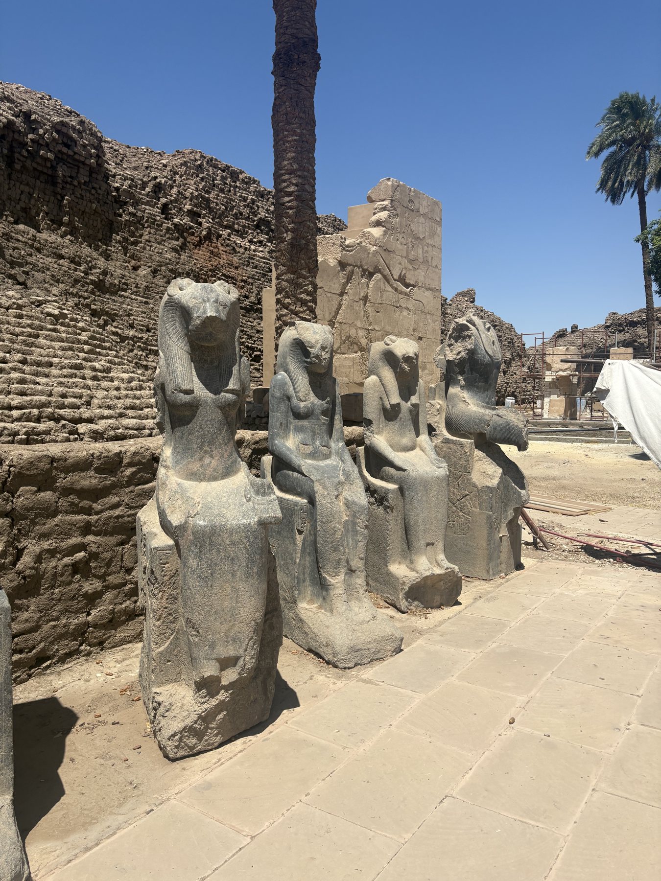 Statues of the lion-headed goddess Sekhmet