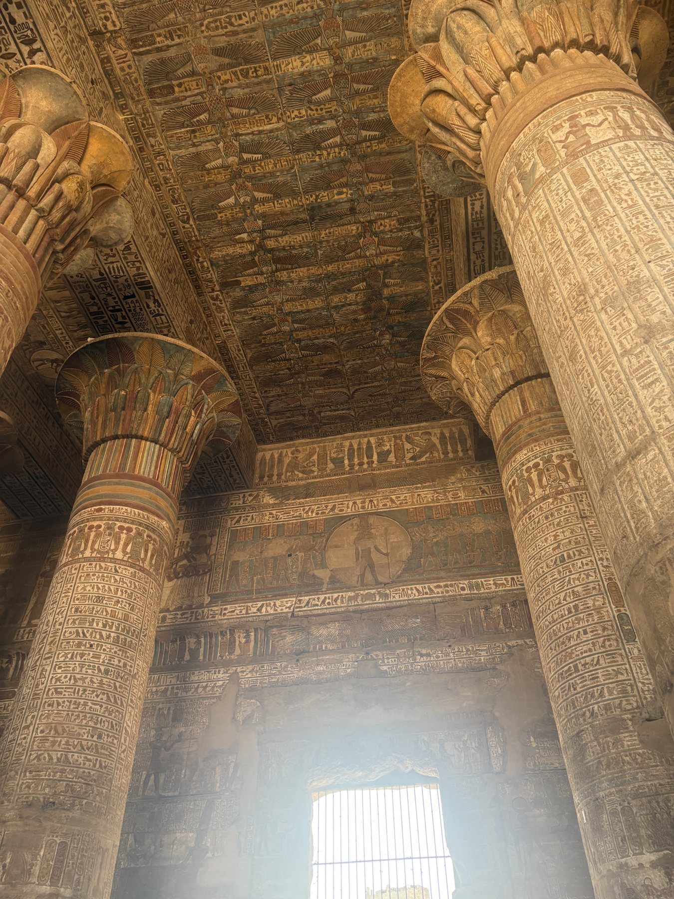 The Hathor-headed columns of Dendera Temple