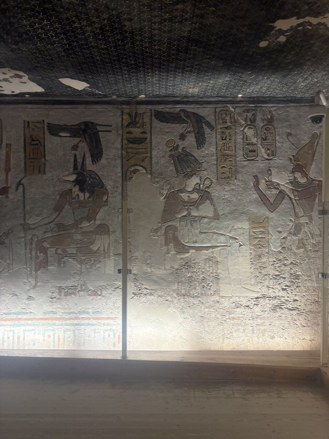 A painted burial chamber in the Valley of the Kings