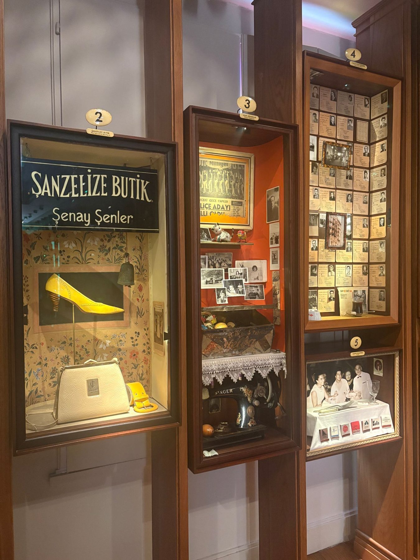 A vintage boutique window display in Istanbul