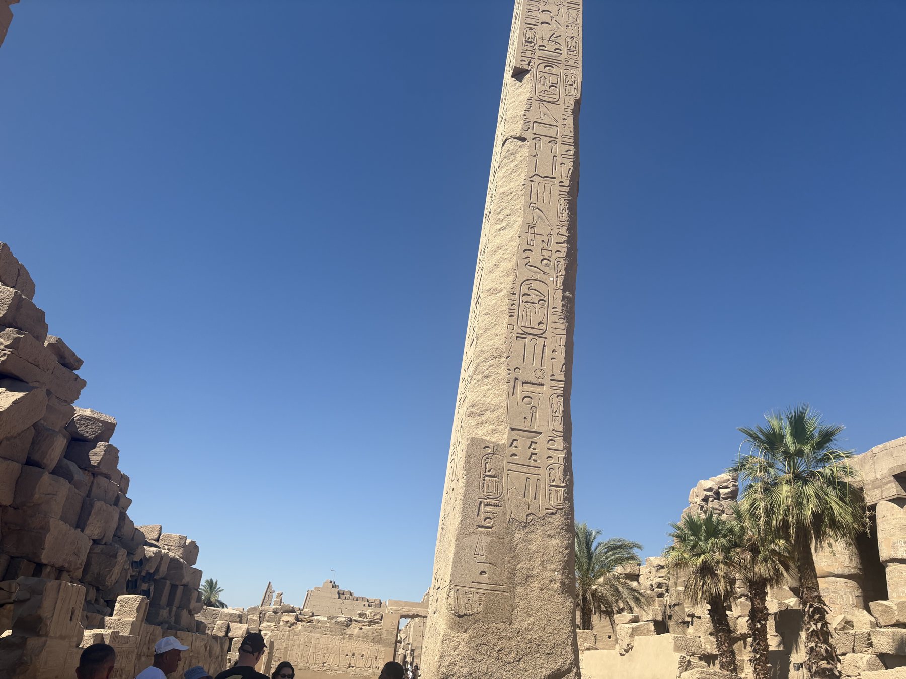 An obelisk standing at Karnak