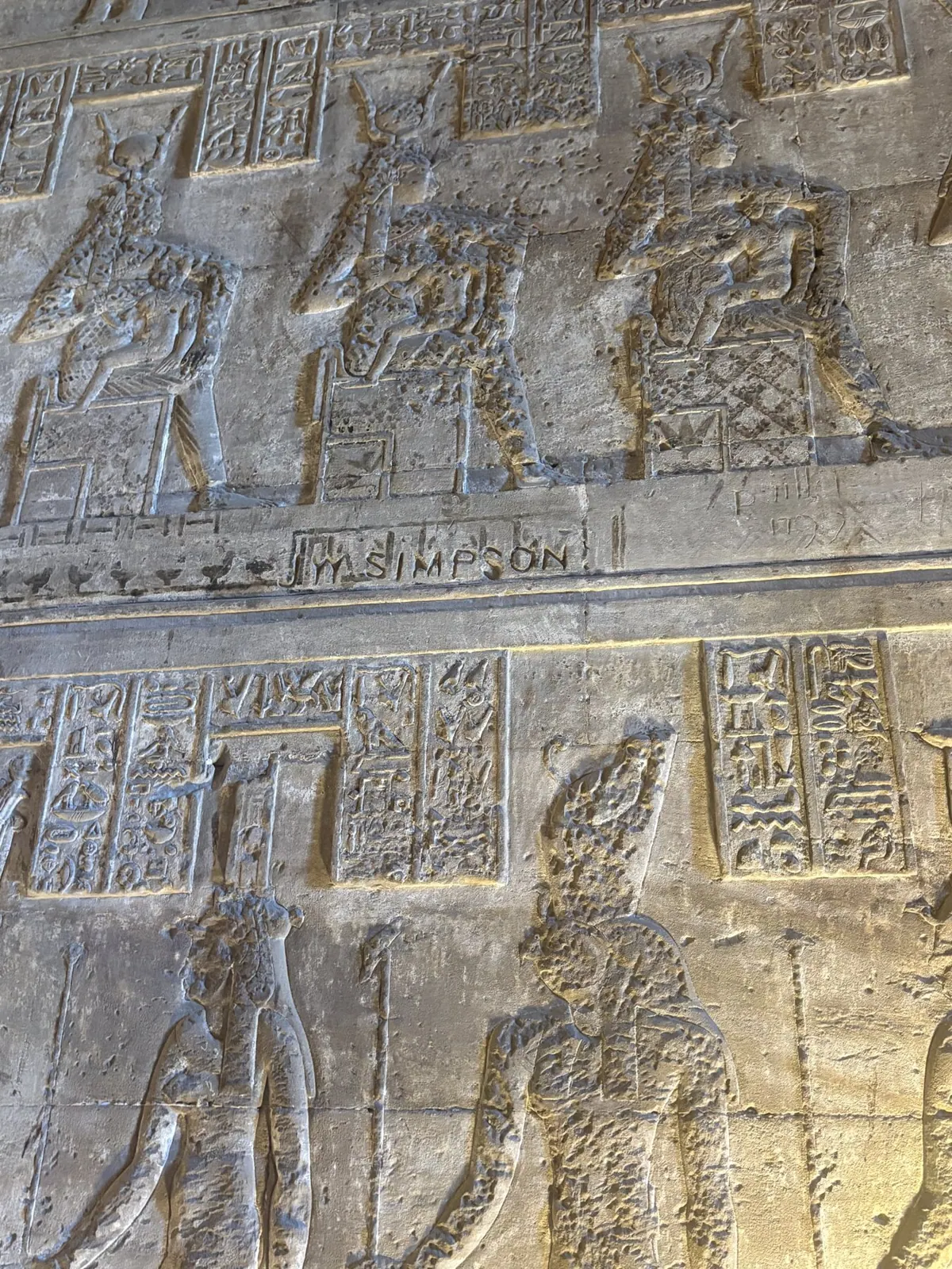 A carved battle relief on a temple wall