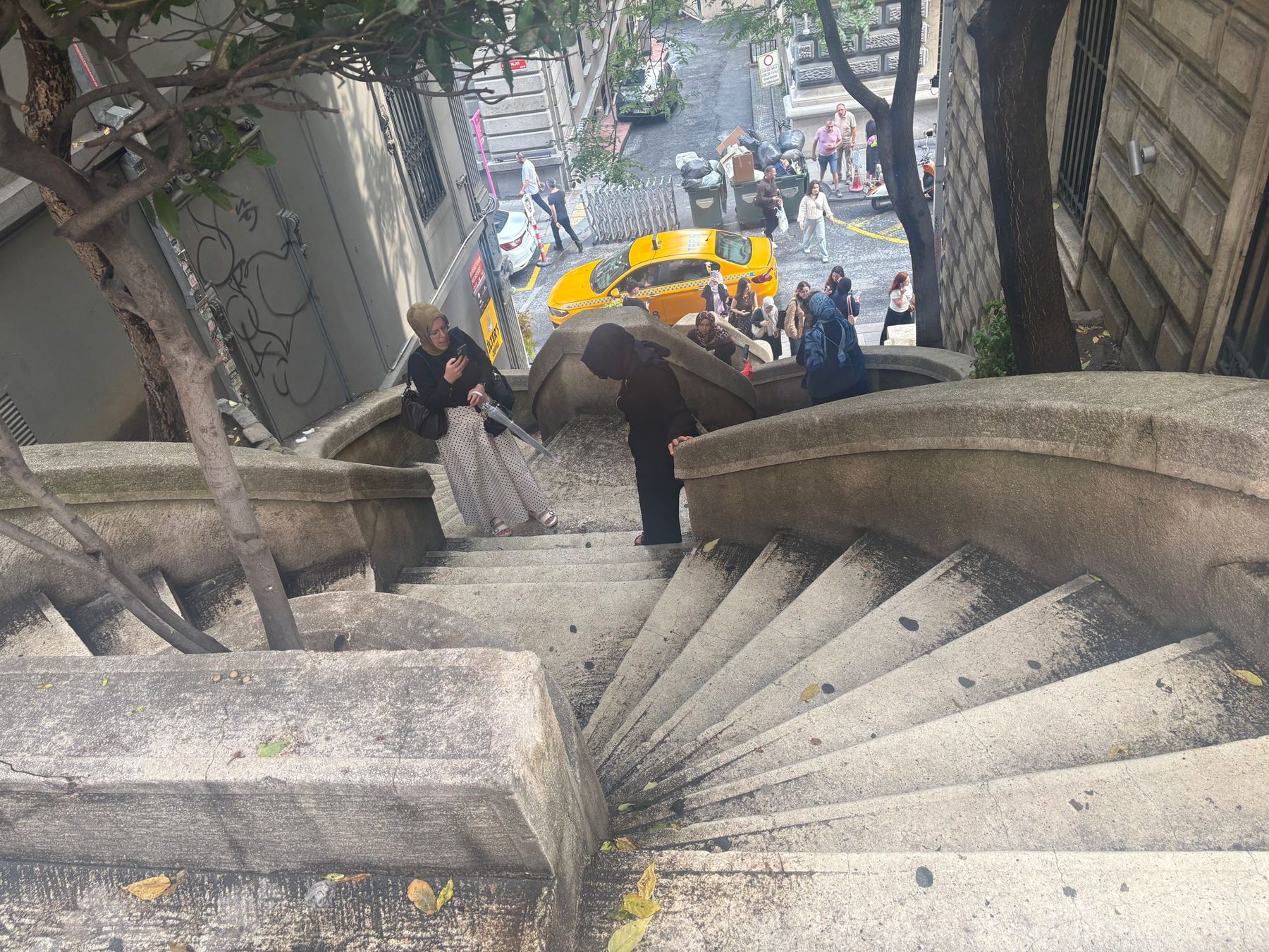 The curving Camondo Stairs in Galata, Istanbul
