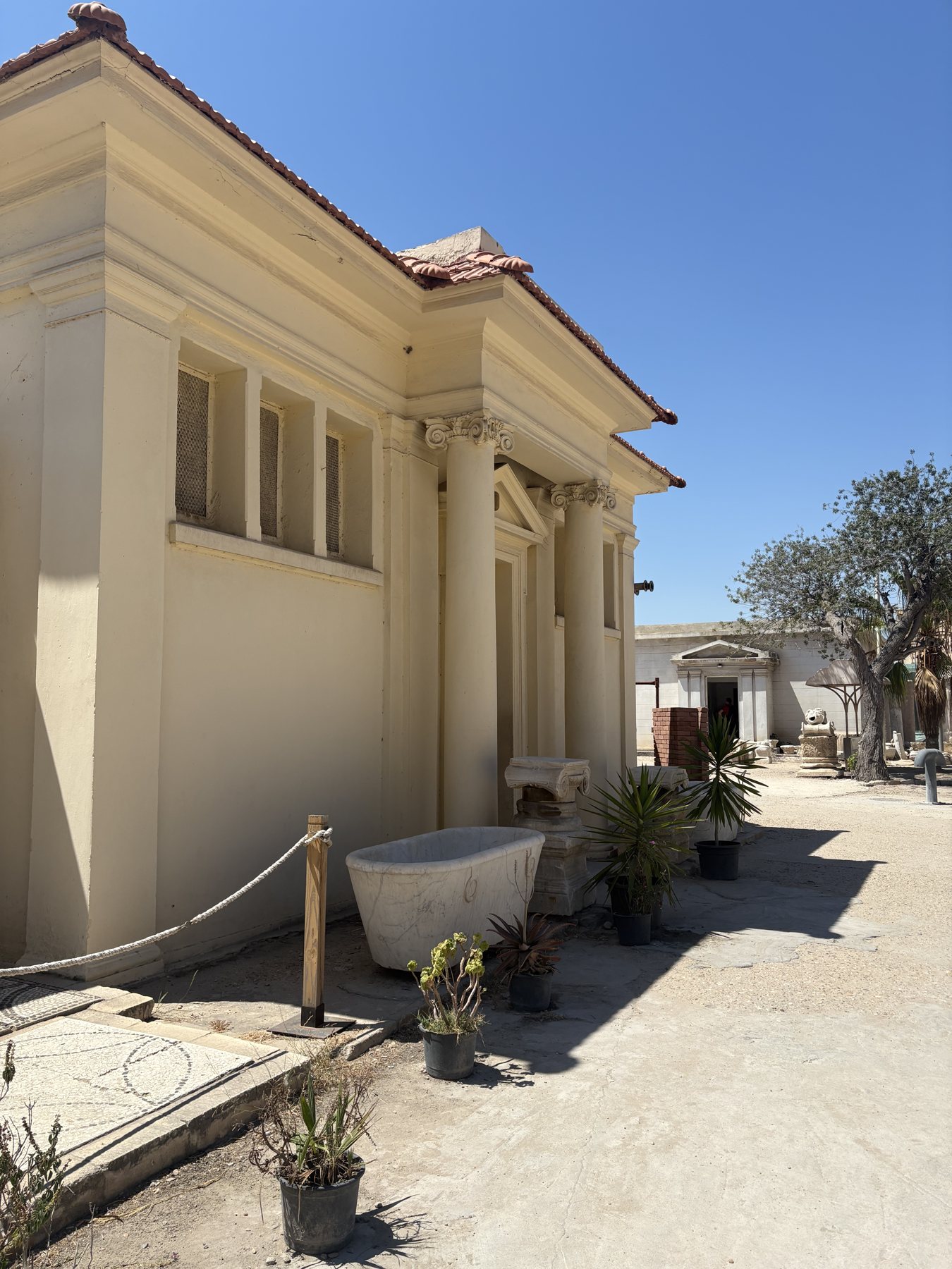 A building at an archaeological site in Alexandria