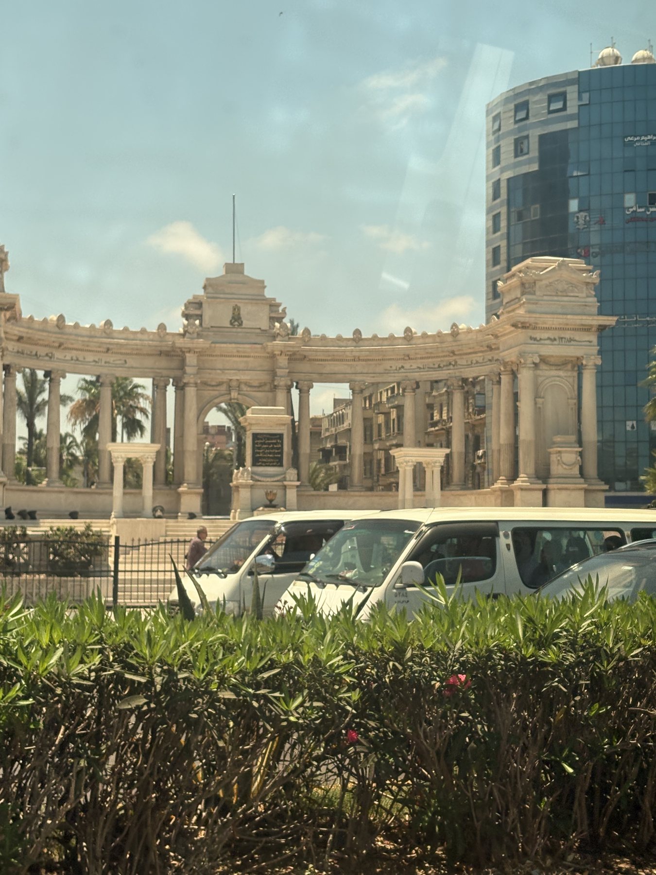 A colonnade along the Alexandria corniche